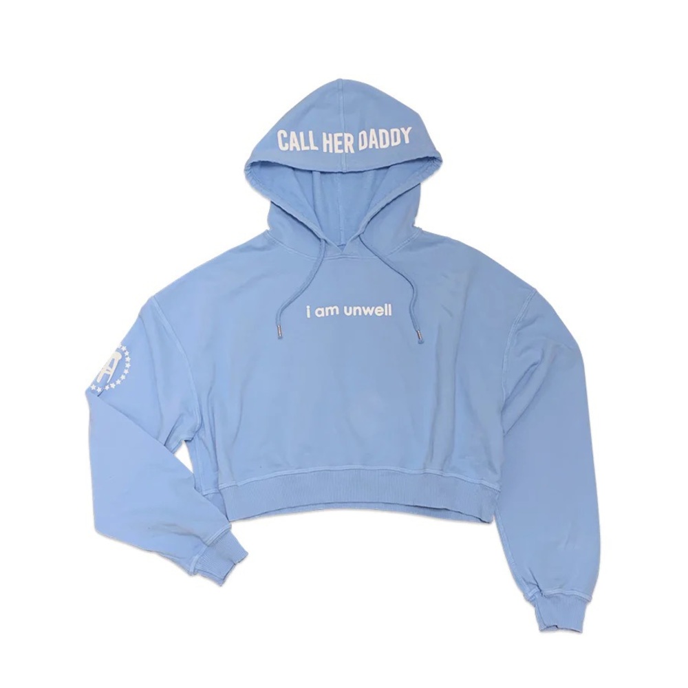I am unwell cropped hoodie